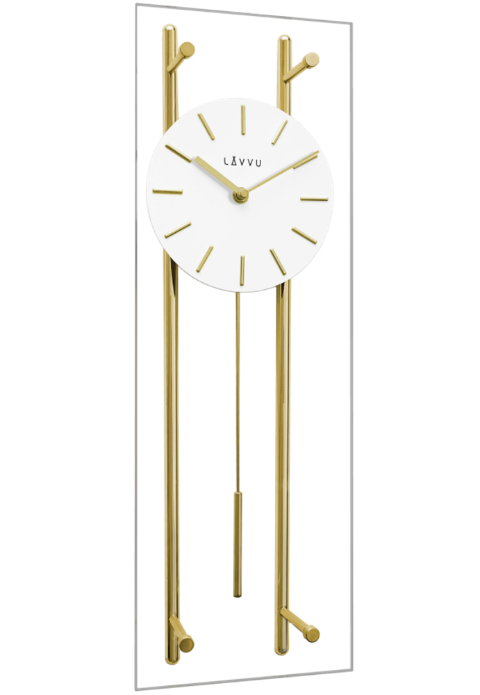 Zlaté skleněné kyvadlové hodiny LAVVU PENDULUM LCT3011
