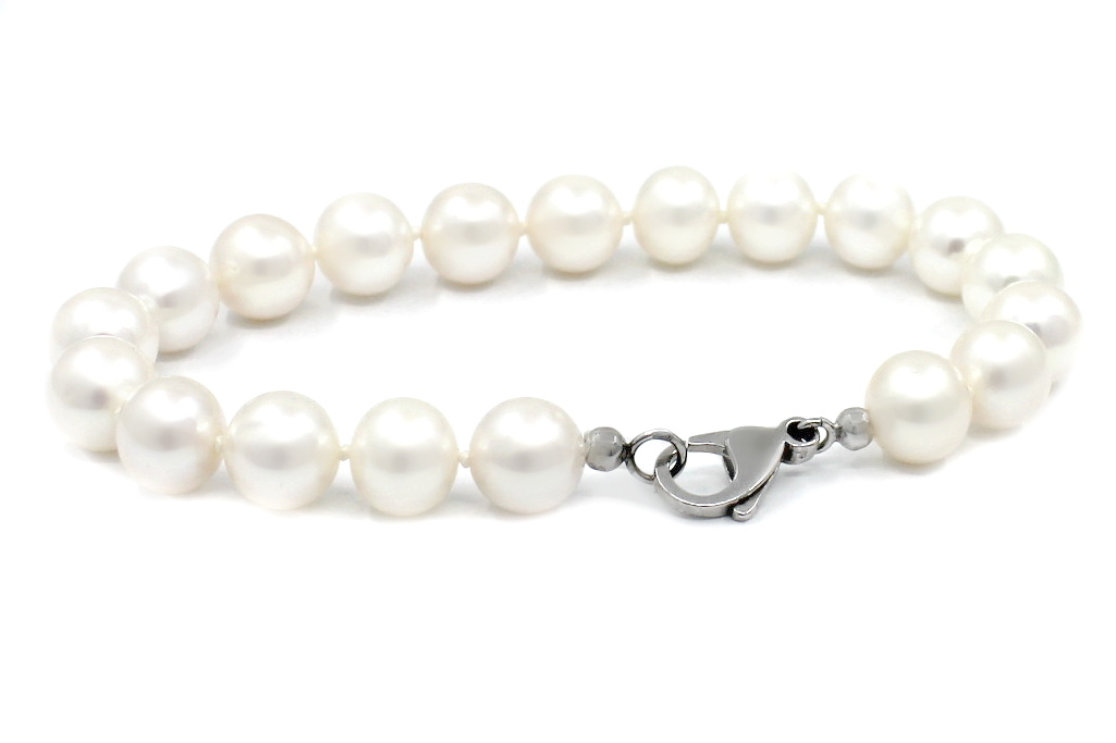 Perlový náramek sladkovodní bílé perly