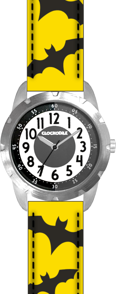 Svítící žluto-černé chlapecké dětské hodinky CLOCKODILE SUPERHERO-CWB0050