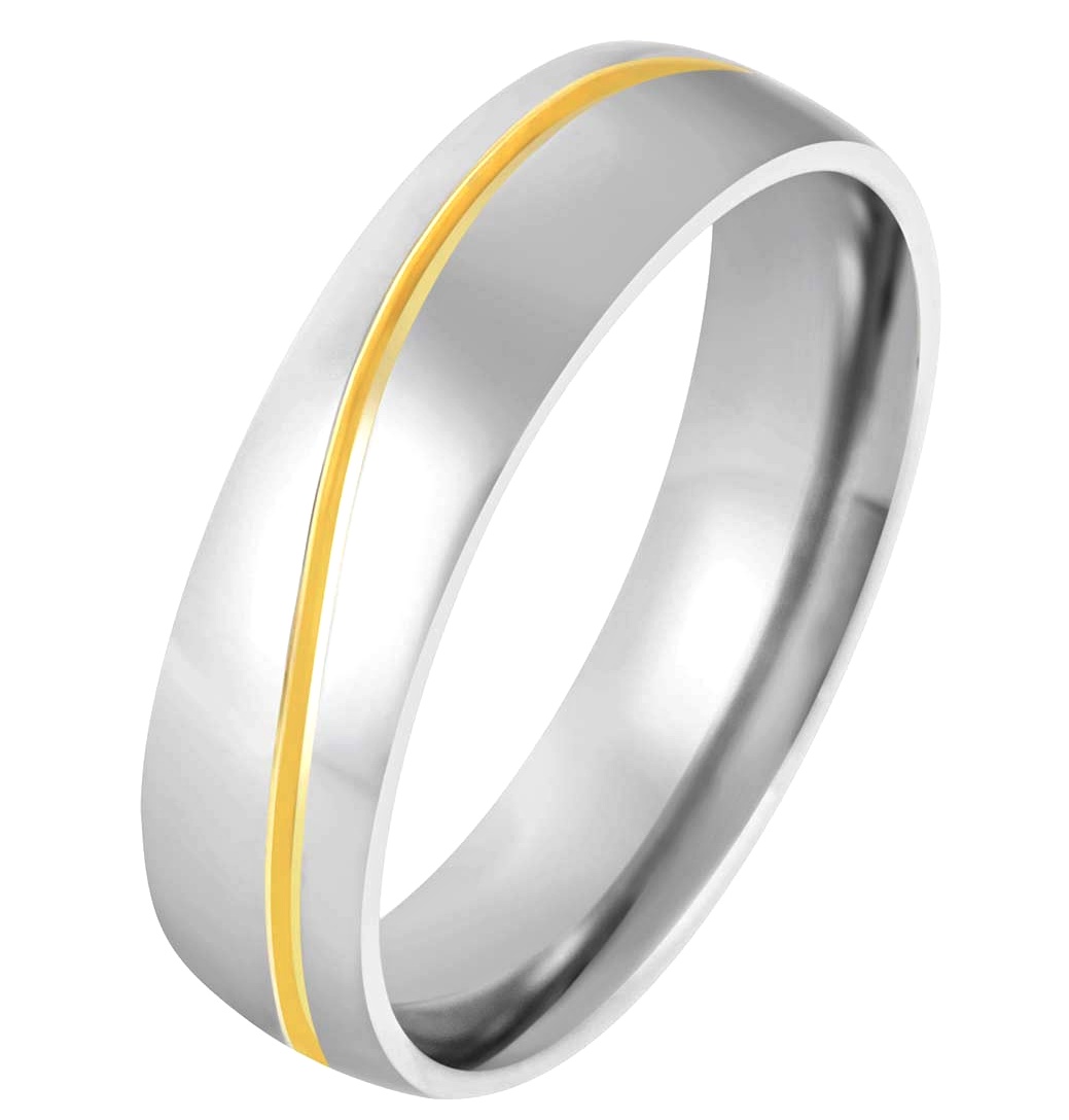 Ocelový snubní prsten 240305