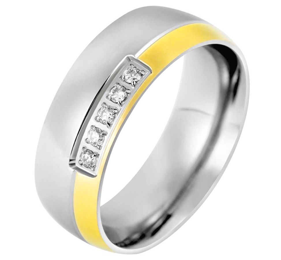 Ocelový snubní prsten 236385