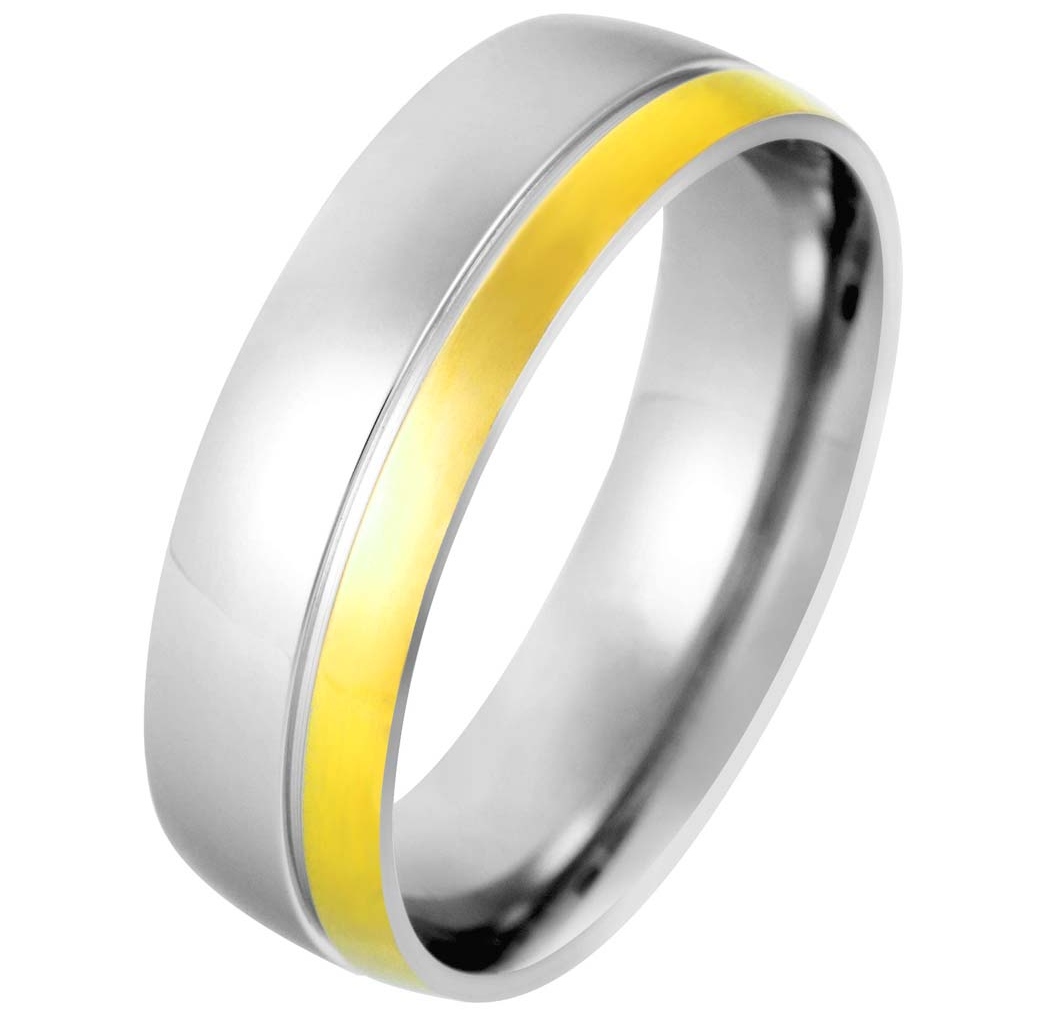 Ocelový snubní prsten 236386