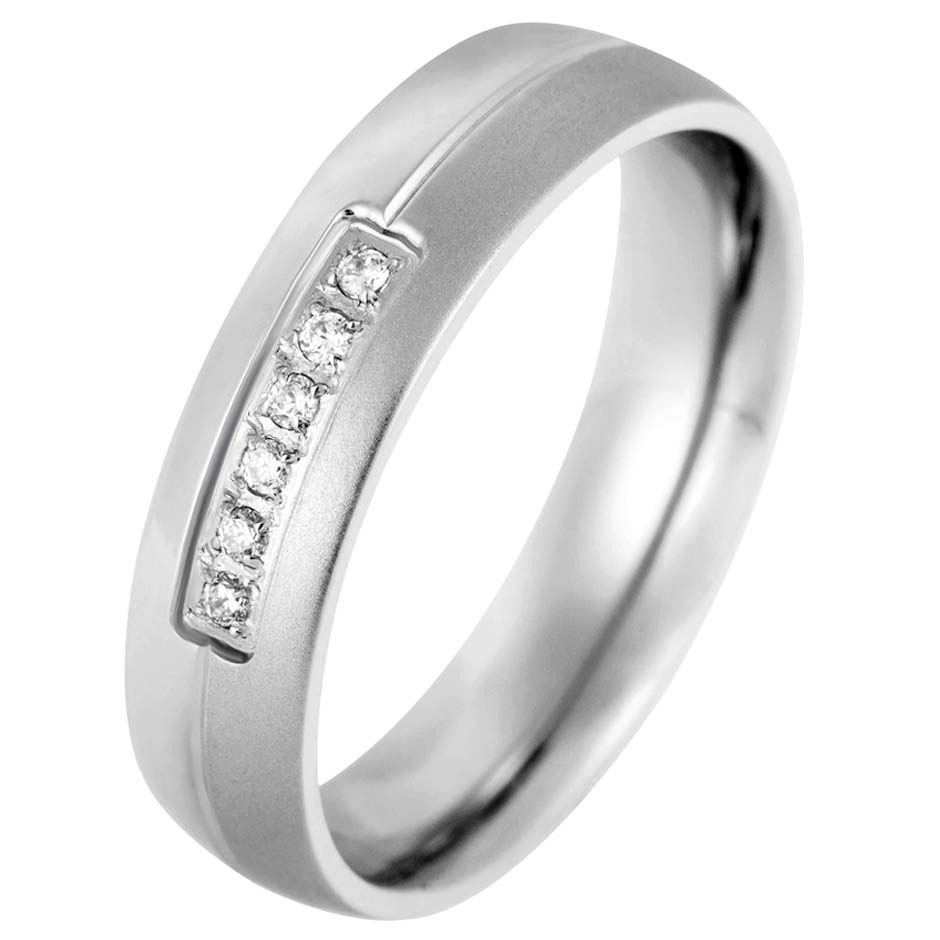 Ocelový snubní prsten 240294