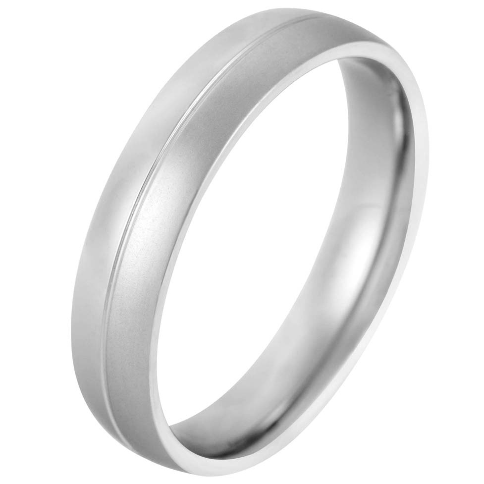 Ocelový snubní prsten 240295