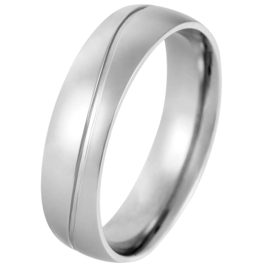 Ocelový snubní prsten 240303