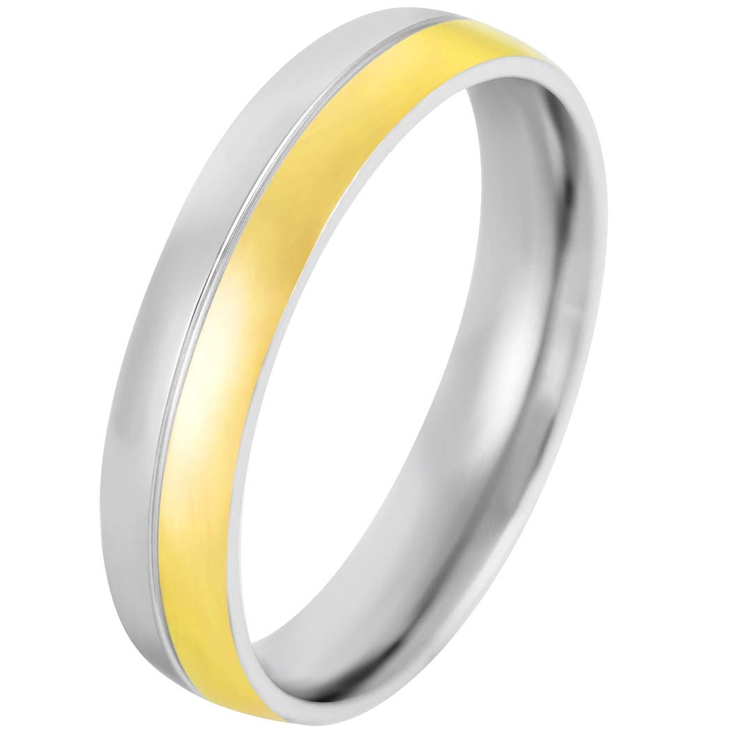 Ocelový snubní prsten 240307