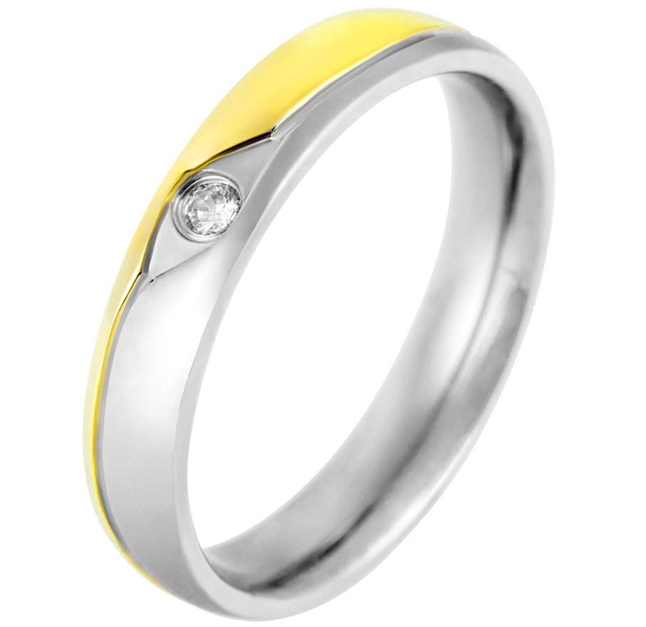 Ocelový snubní prsten 236389
