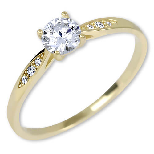 Zásnubní prsten se zirkony Velikost a váha prstenu: 59 (váha 1,40g)