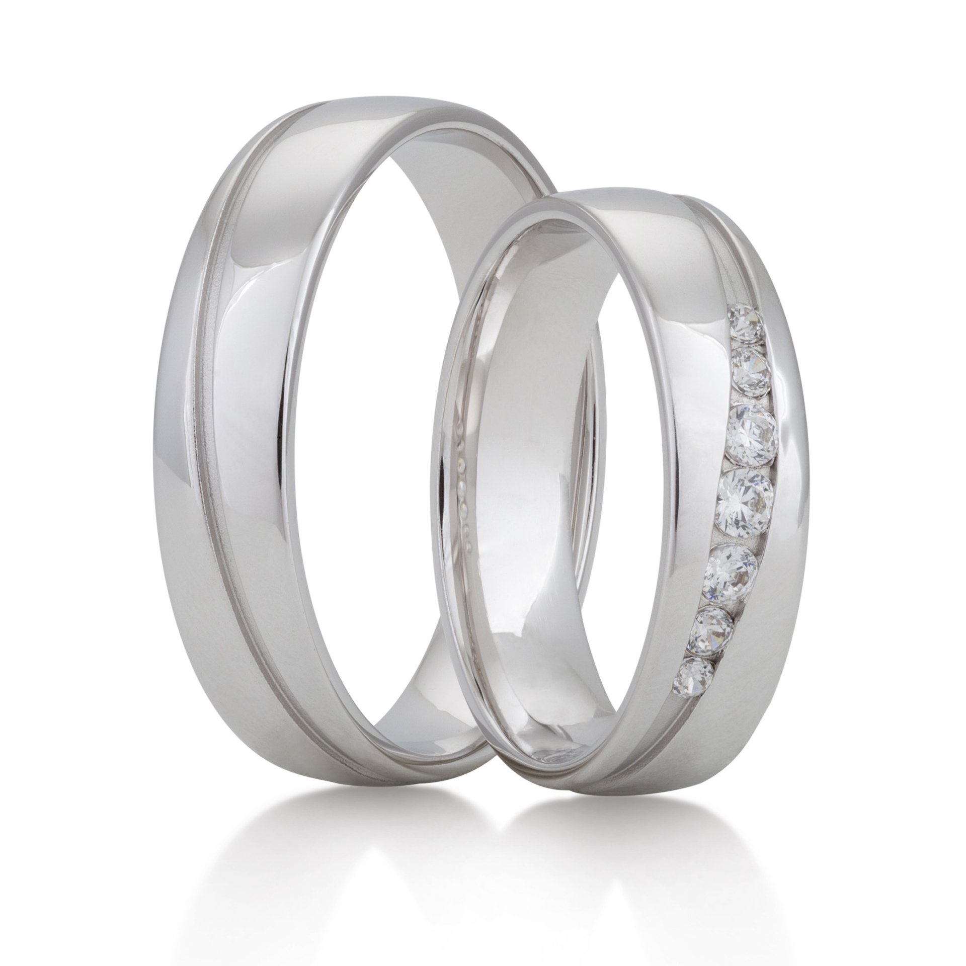 Snubní prsteny z bílého zlata - Rýdl 352