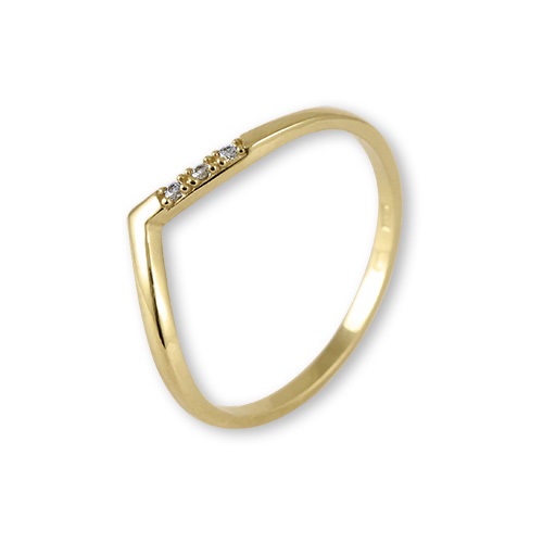 Zlatý prsten špička s kameny Velikost a váha prstenu: 57(váha 1,10g)