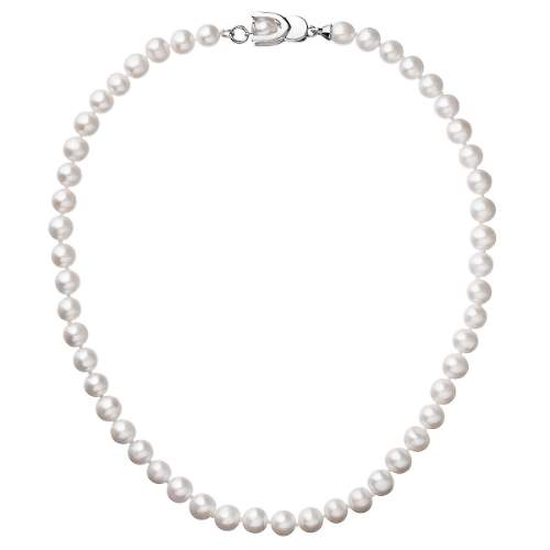 Perlový náhrdelník z pravých říčních perel bílý 22007.1 délka: 45cm