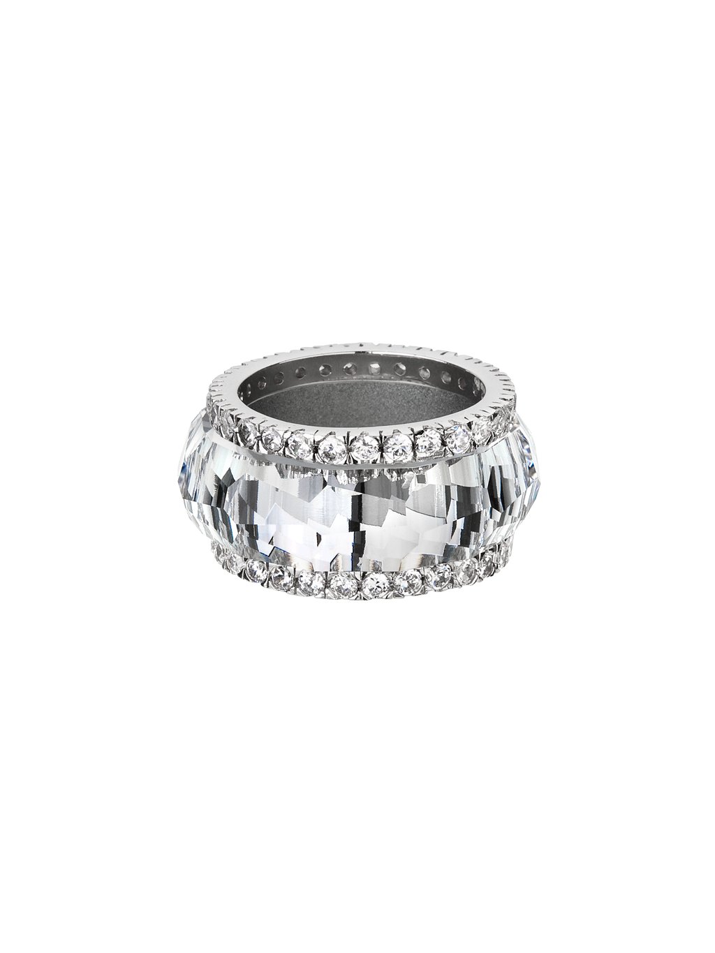 Stříbrný prsten De Luxe s českým křišťálem Preciosa, krystal