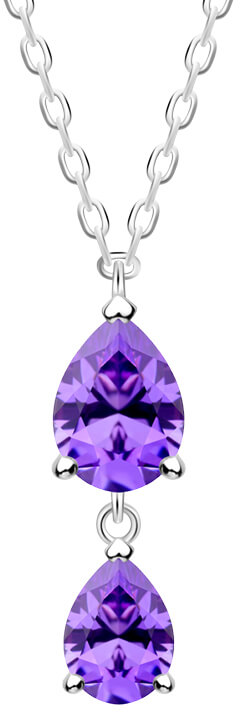 Preciosa stříbrný náhrdelník Lyra Violet 5264 56