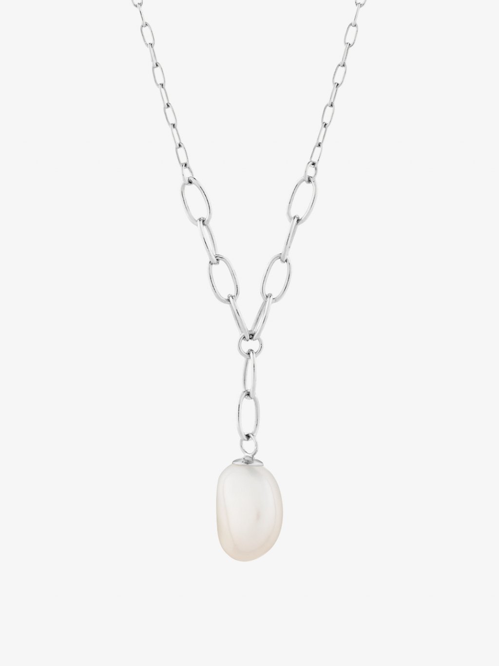 Stříbrný náhrdelník Pearl Heart s říční perlou Preciosa 5356 01