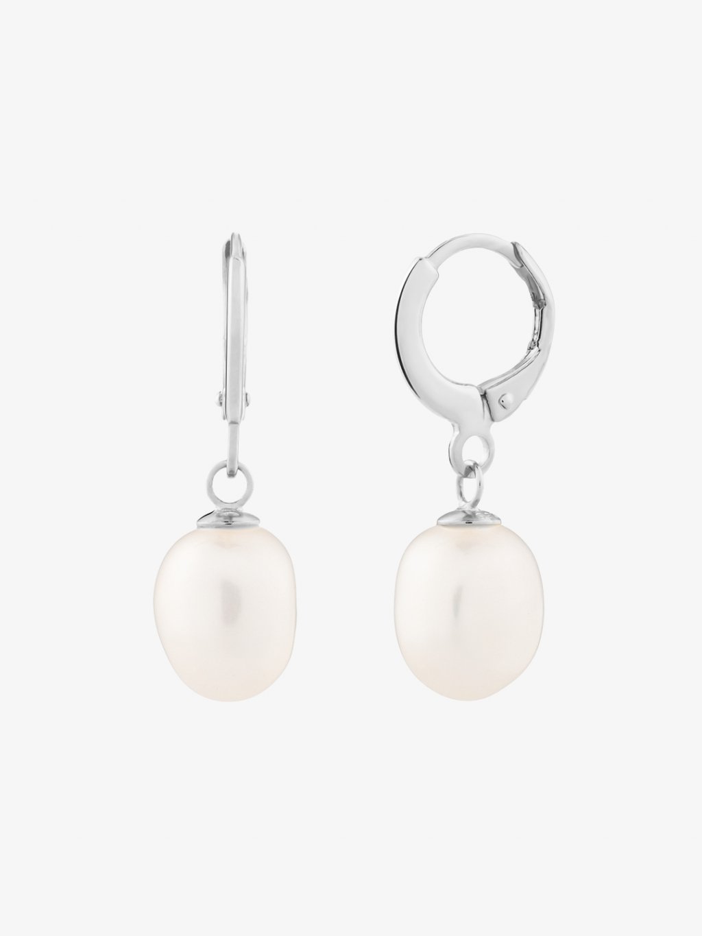 Stříbrné náušnice Pearl Heart s říční perlou Preciosa 5357 01