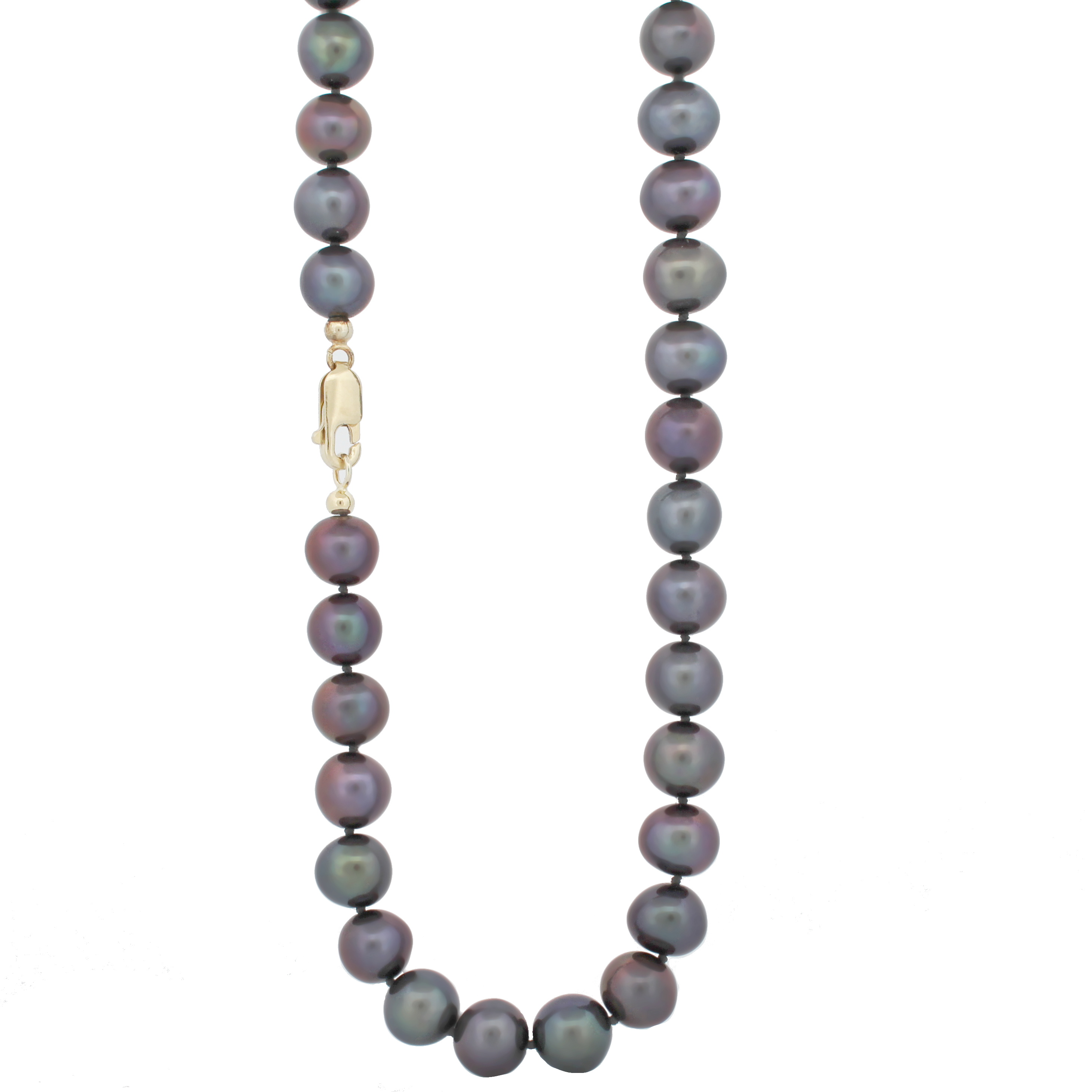 Perlový náhrdelník černé perly 50cm