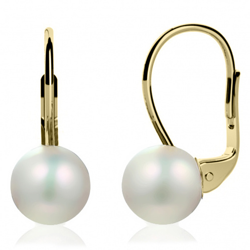 Perlové náušnice 7-7,5mm mořské perly