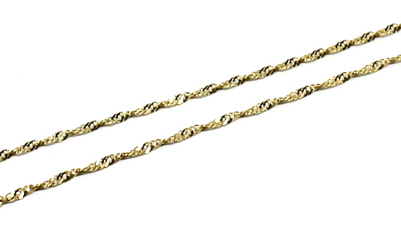 Zlatý řetízek točený Lambáda 36-50cm Délka řetízku: 50cm(váha 1,40g)