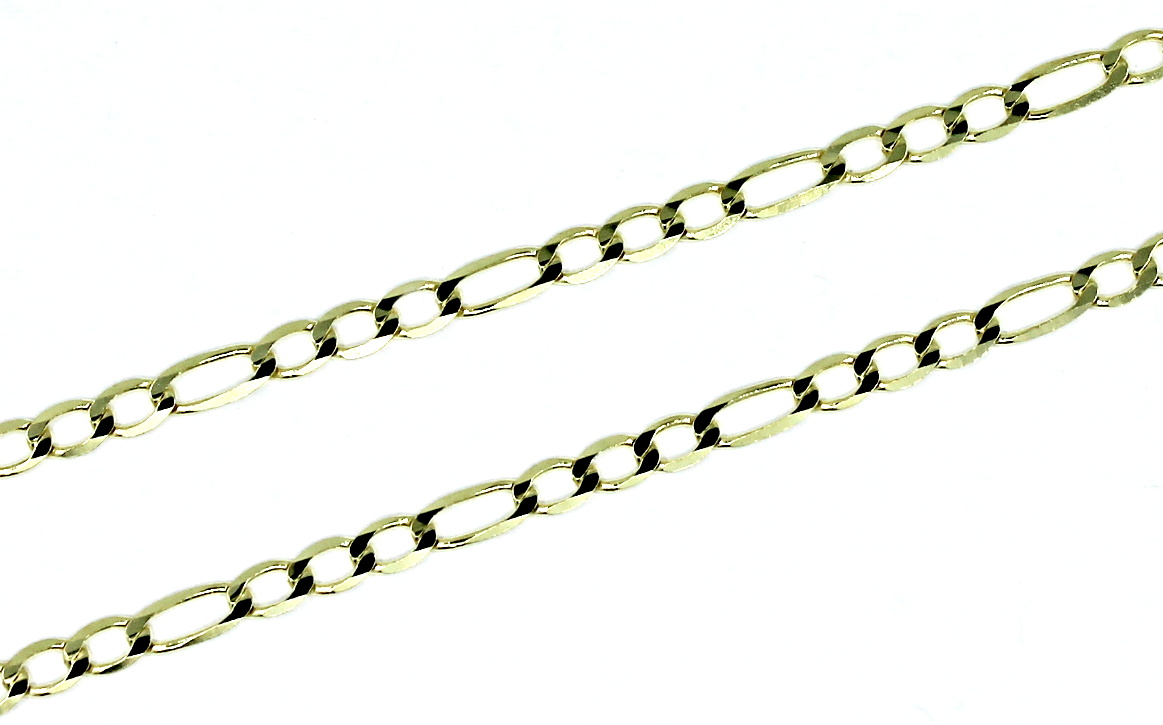 Zlatý řetízek Figaro vzor 3+1 42-55cm Délka řetízku: 50cm (váha 3,15g )