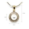 Zlatý přívěs s perlou a diamanty