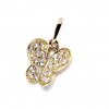 Zlatý přívěsek motýl se zirkony