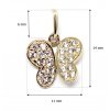 Zlatý přívěsek motýl se zirkony