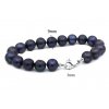 Perlový náramek sladkovodní modro-černé perly