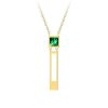 Náhrdelník Straight z chirurgické oceli s českým křišťálem Preciosa, emerald