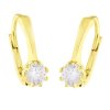 Zlaté náušnice se zirkonem 0261