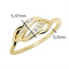 Zlatý prsten se zirkony 648