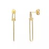 Zlaté dlouhé náušnice na puzetku