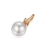 Zlaté náušnice se sladkovodní perlou rosegold/žluté zlato