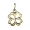 Zlatý přívěsek čtyřlístek s gravírováním 2 varianty