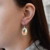 Stříbrné náušnice visací se krystaly Swarovski