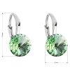 Stříbrné náušnice s krystaly Swarovski 8mm zelené