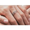 Prstýnek z bílého zlata s diamanty 0,070ct