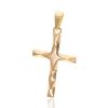 Zlatý přívěsek kříž mačkaný