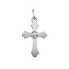 Přívěsek kříž z bílého zlata se zirkonem