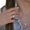 Stříbrný prsten s Moissanitem 1ct basic
