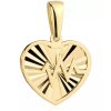 Zlatý přívěsek srdce gravírovaný s tepem