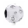 Stříbrný přívěsek korálek BÍLÝ se zirkony