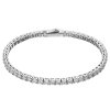 Stříbrný tenisový náramek s Moissanity 5,3ct