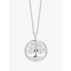 Stříbrný přívěsek s řetízkem Sparkling Tree of Life, strom života s kubickou zirkonií Preciosa, bílý