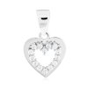 Přívěsek Srdíčko se zirkony z bílého zlata