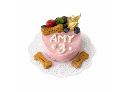 Růžový dort k narozeninám pro Amy