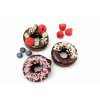 Sladké donuty s ovocnými doplňky