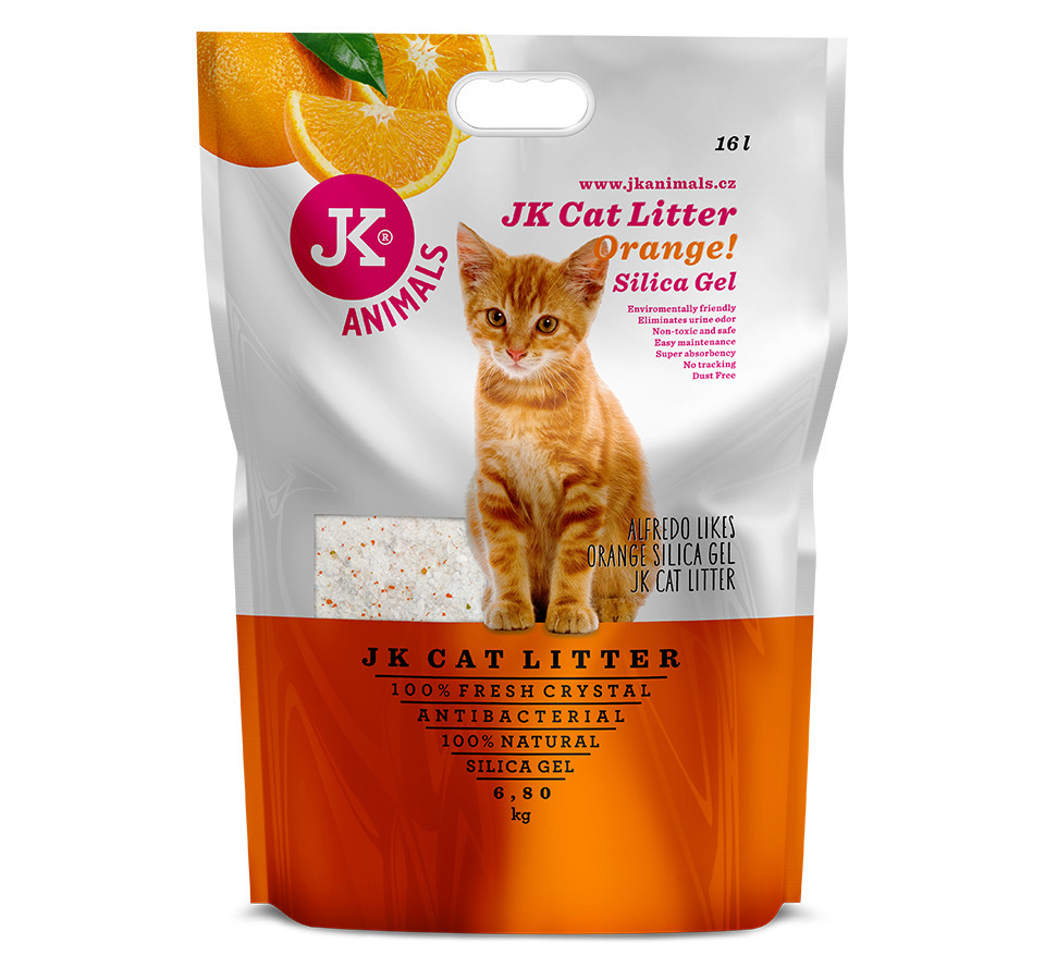 Litter Silica gel - Orange, kočkolit 6,8 kg/16 l