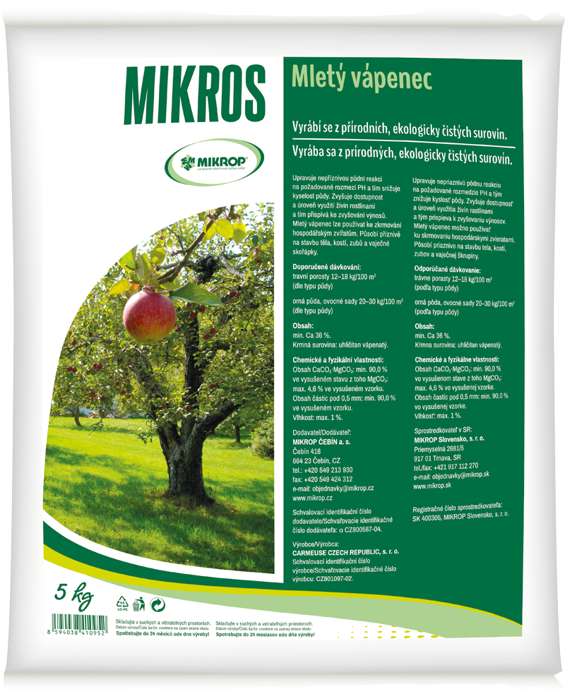 Mikrop/Mikros MLETÝ VÁPENEC 5 kg