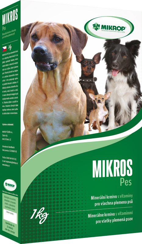 Mikrop/Mikros PES 1kg - minerální krmivo s vitaminy pro psy