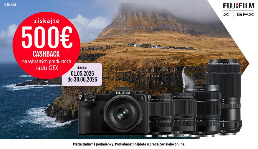 Letná akcia Fujifilm GFX – cashback na fotoaparáty a objektívy